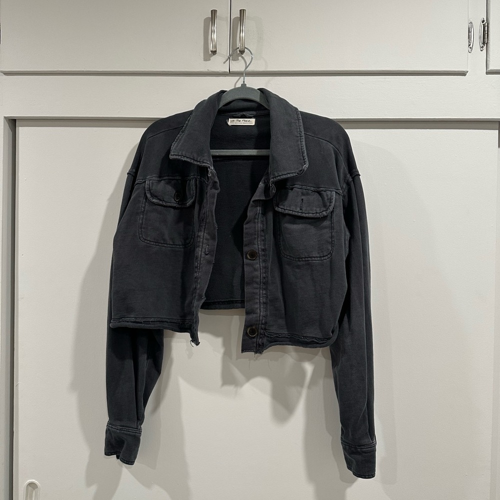 Free People Cropped Shirt Jacket